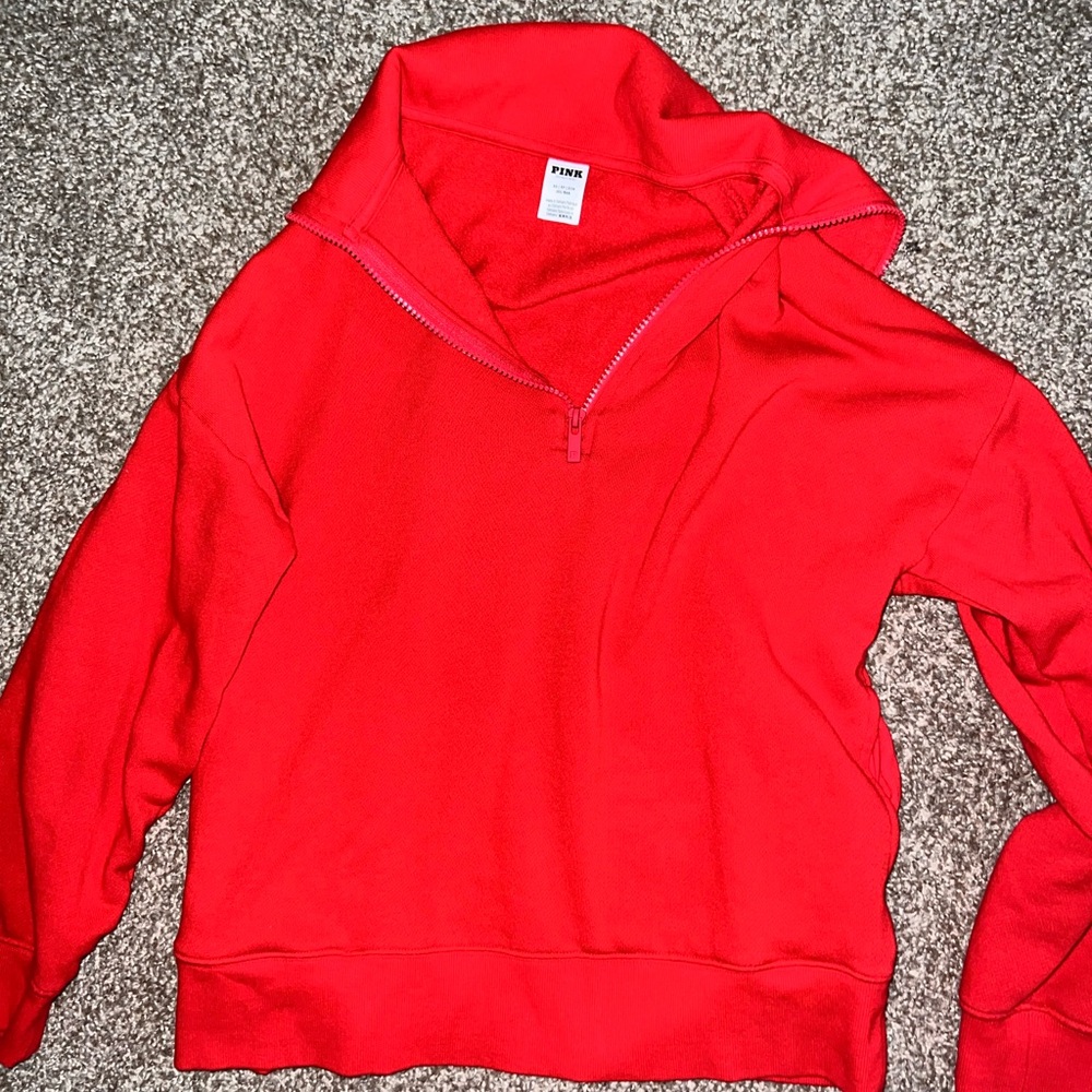 PINK Victoria's Secret Bold Red Cowl Neck Sweater